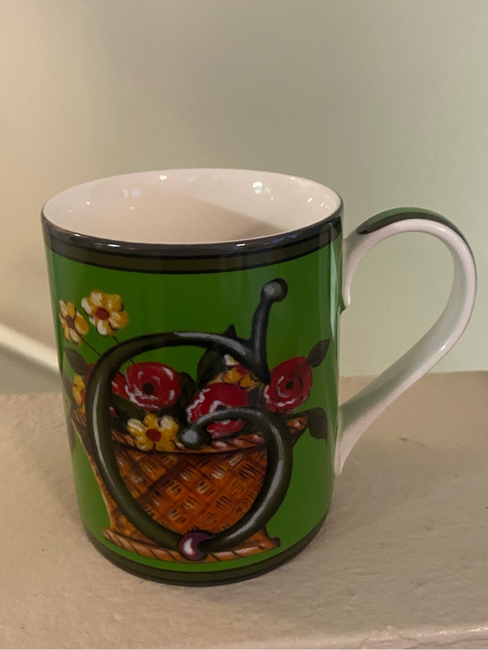 Spode. Kit Kemp. Green Floral Mug. New.